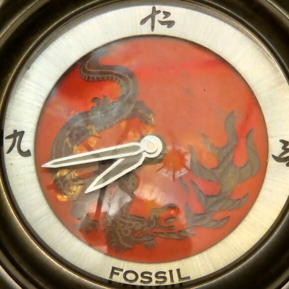 Fossil Mens Big Tic Jr-8198 Dragon Display Leather Strap Watch - Picture 7 of 15